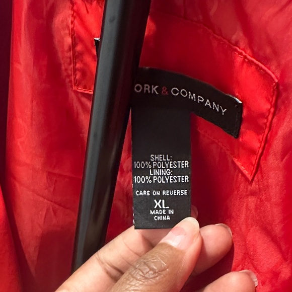 New York & Company Short Red Trench Coat - Picture 6 of 13